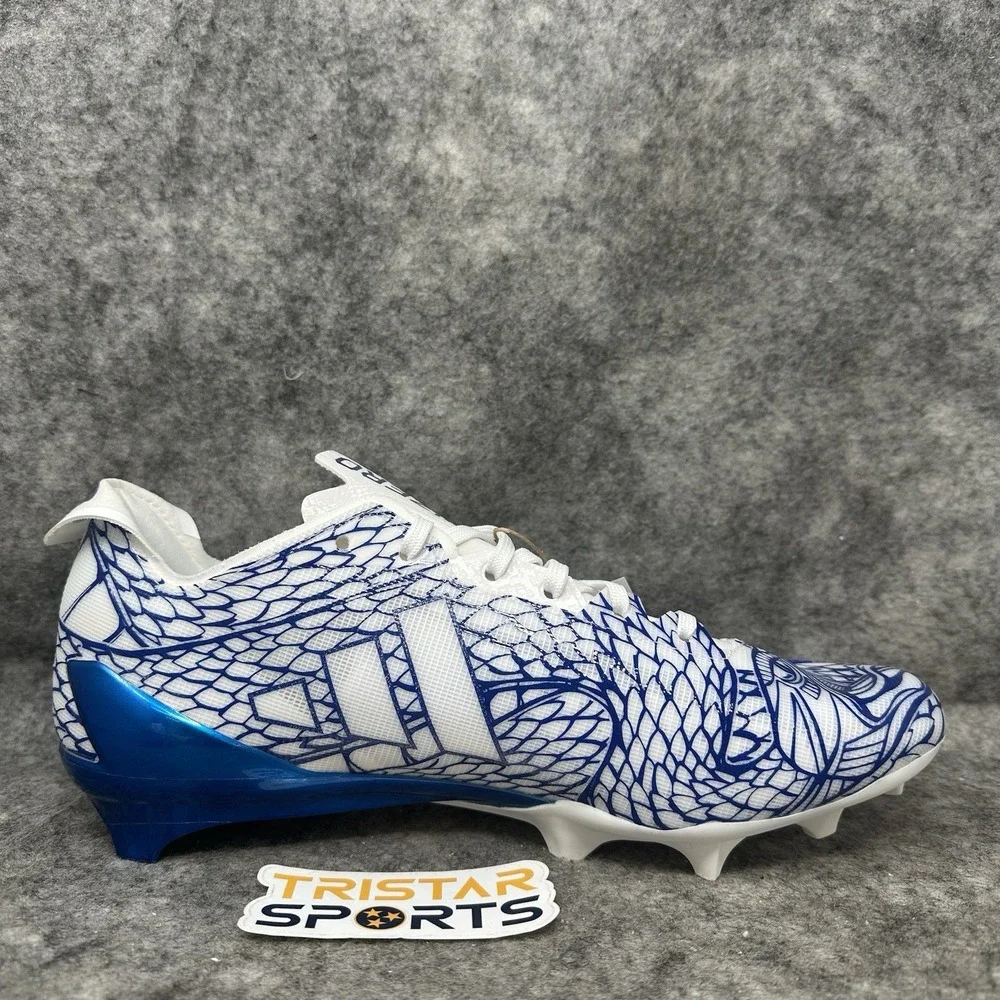 Adidas Adizero Electric Exotic Football Cleats Mens Size 12.5 Blue White IH8569